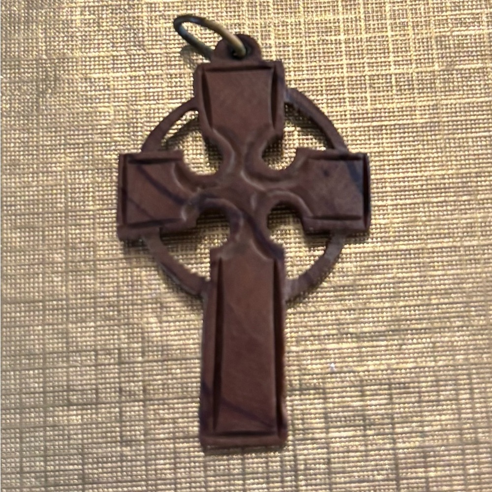 Olive Wood Celtic Cross Pendant